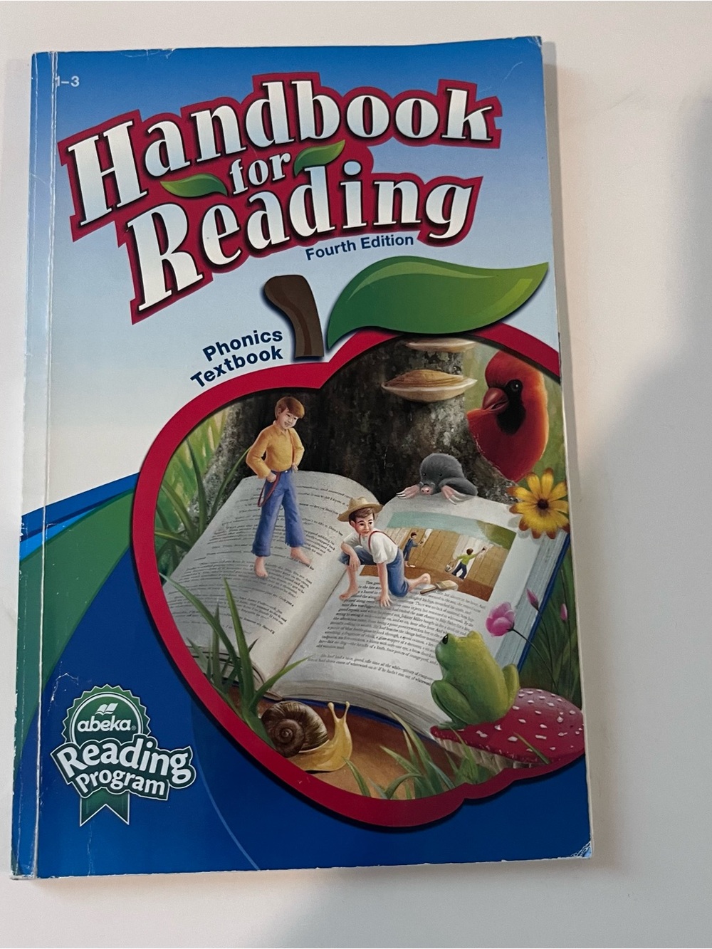 Abeka Handbook for Reading - Blue and White Phonics Textbook grades 1-3